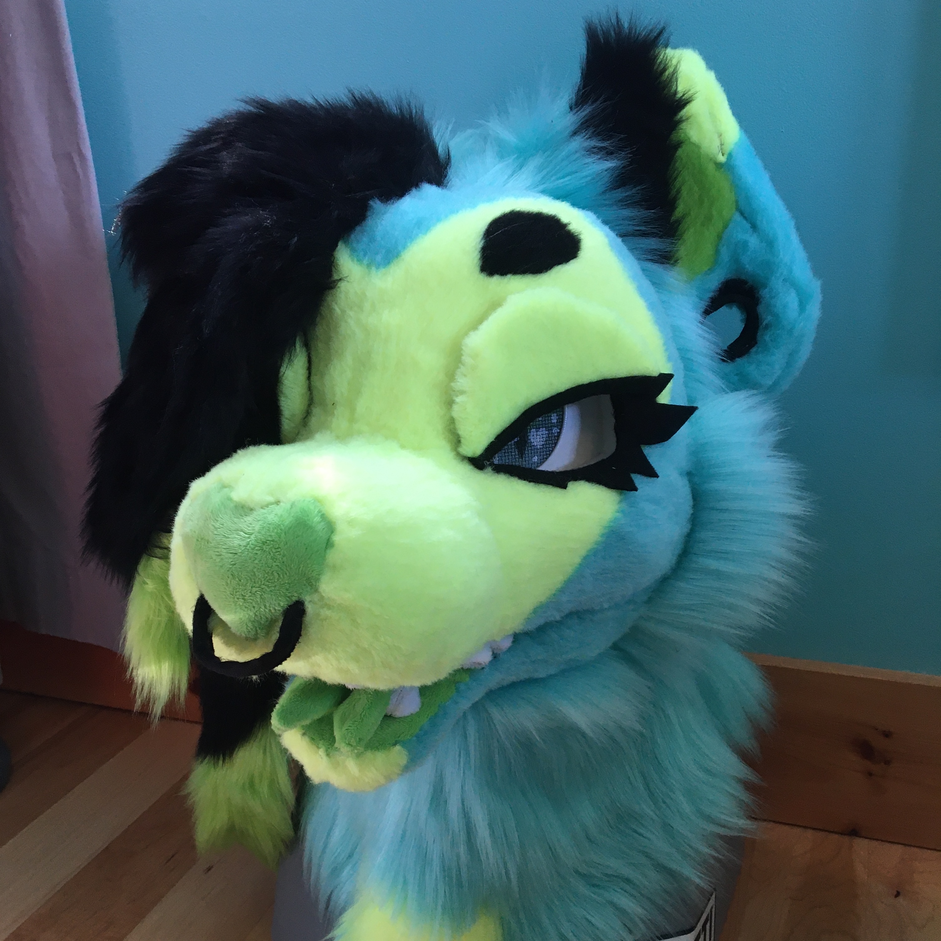 A feline fursuit